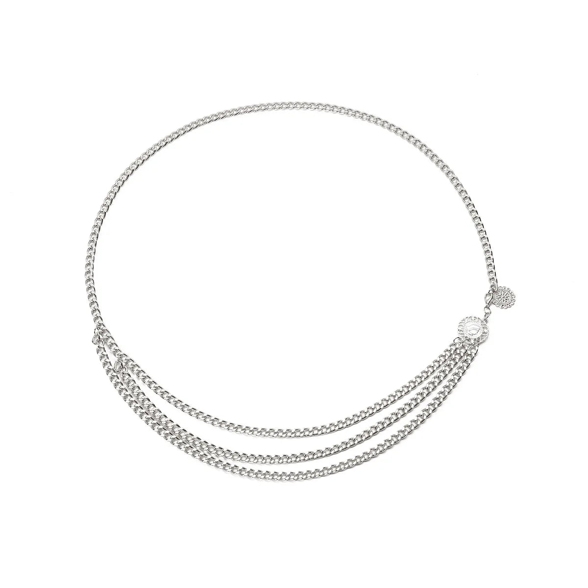New Fashion Luxury Designer Brand Metal Chain Belt For Women Golden Coin Personality Hip Hop Style Female Tassel Belts Ceinture
