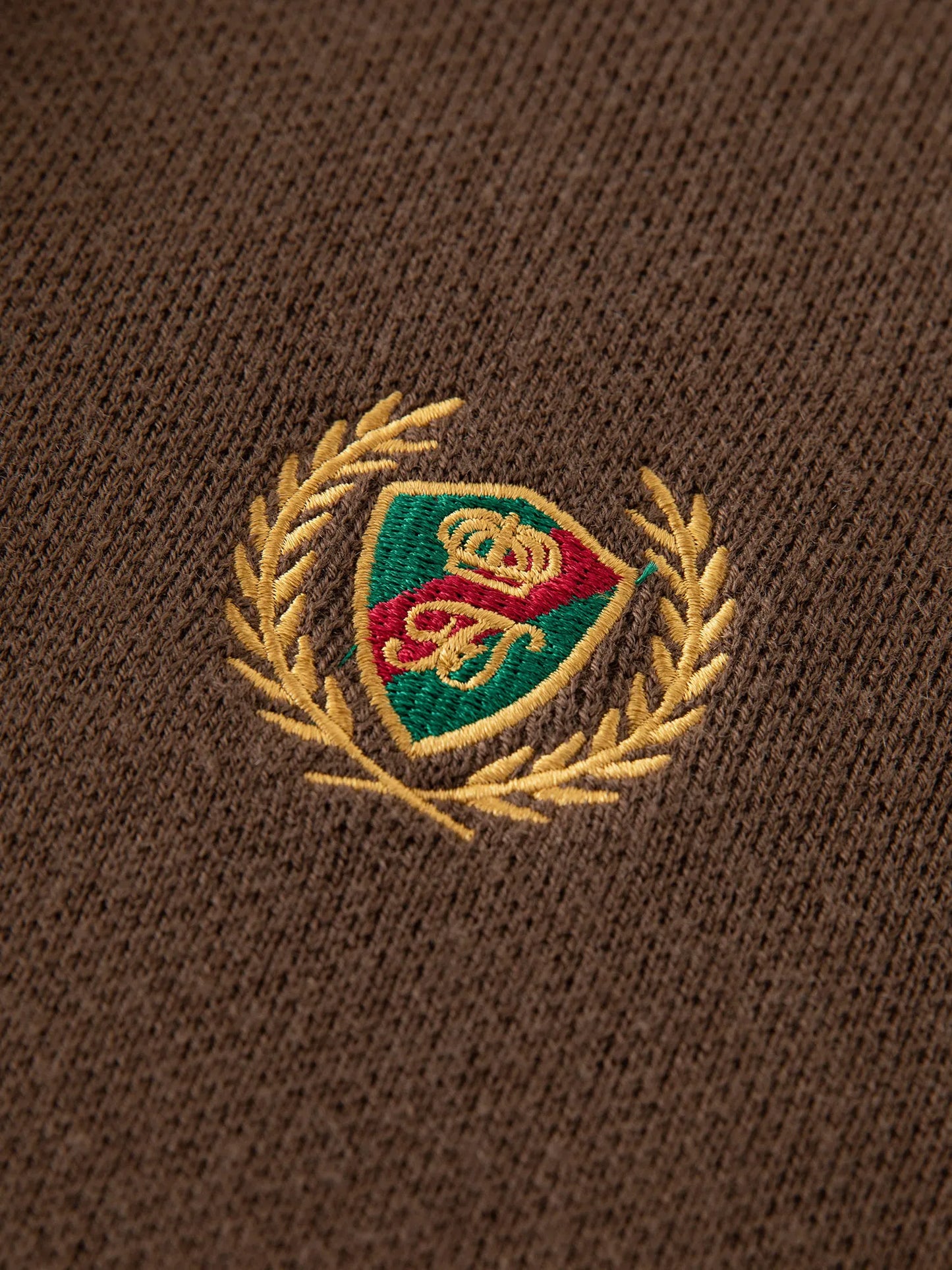 FSLE Vintage Knitted Cardigan Sweater For Women 2024 Autumn Winter New Design Badge Embroidery Versatile Casual Sweater24FS14151