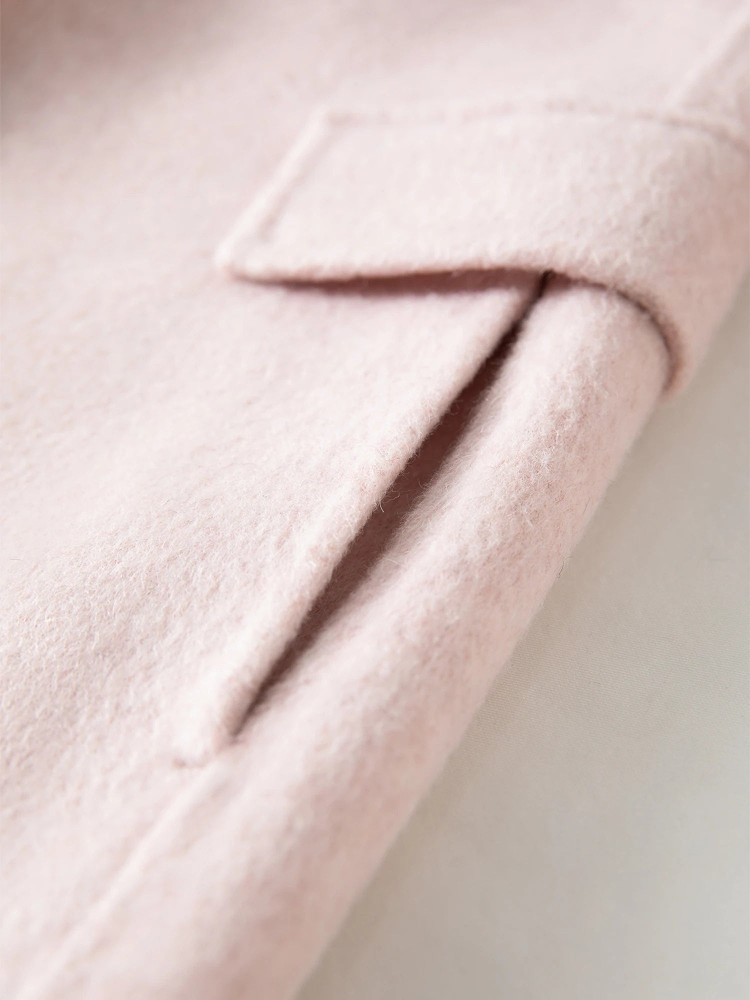Women's Pure Wool Double Breasted Coat - Classic Mid-Length Winter Trench Warm Elegant Overcoat