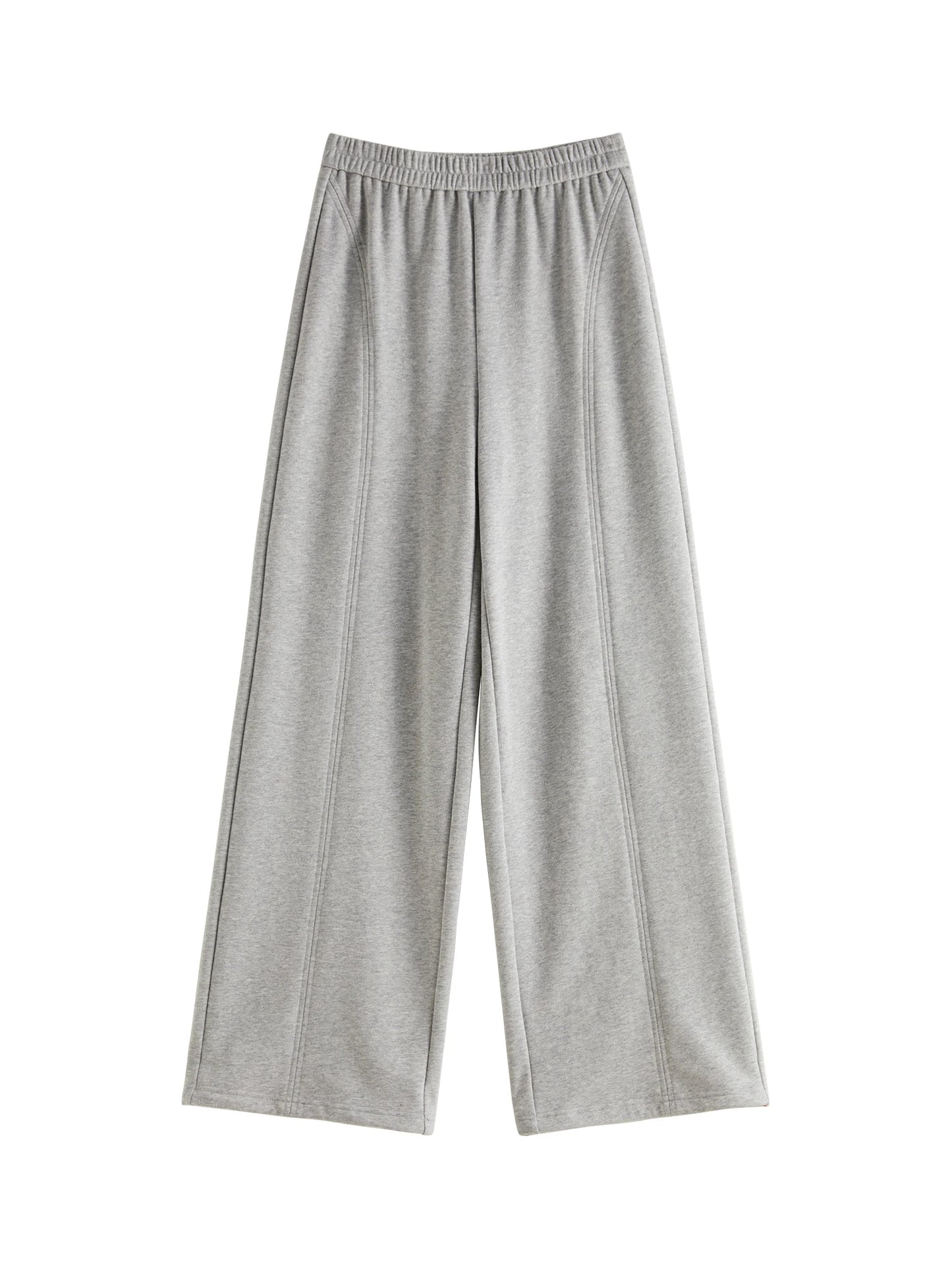 ZIQIAO Petite Size High Waist Wide-leg Two-color Cotton Chic Pants For Women 2024 New Versatile Casual Dragging Pants 24ZQ94104