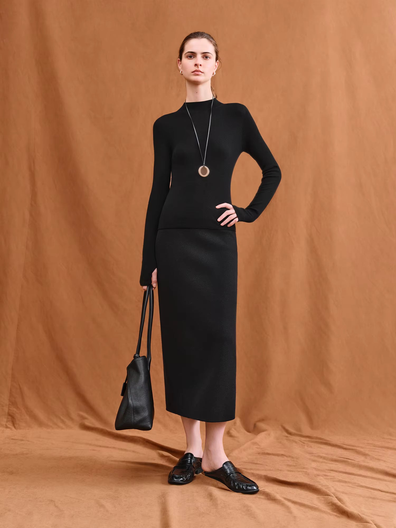 【Premium Series】Wool Sweater Women's Turtle Neck Black Soft Warm Knit Pullover Chic Casual Winter Fall Top For Daily Wear