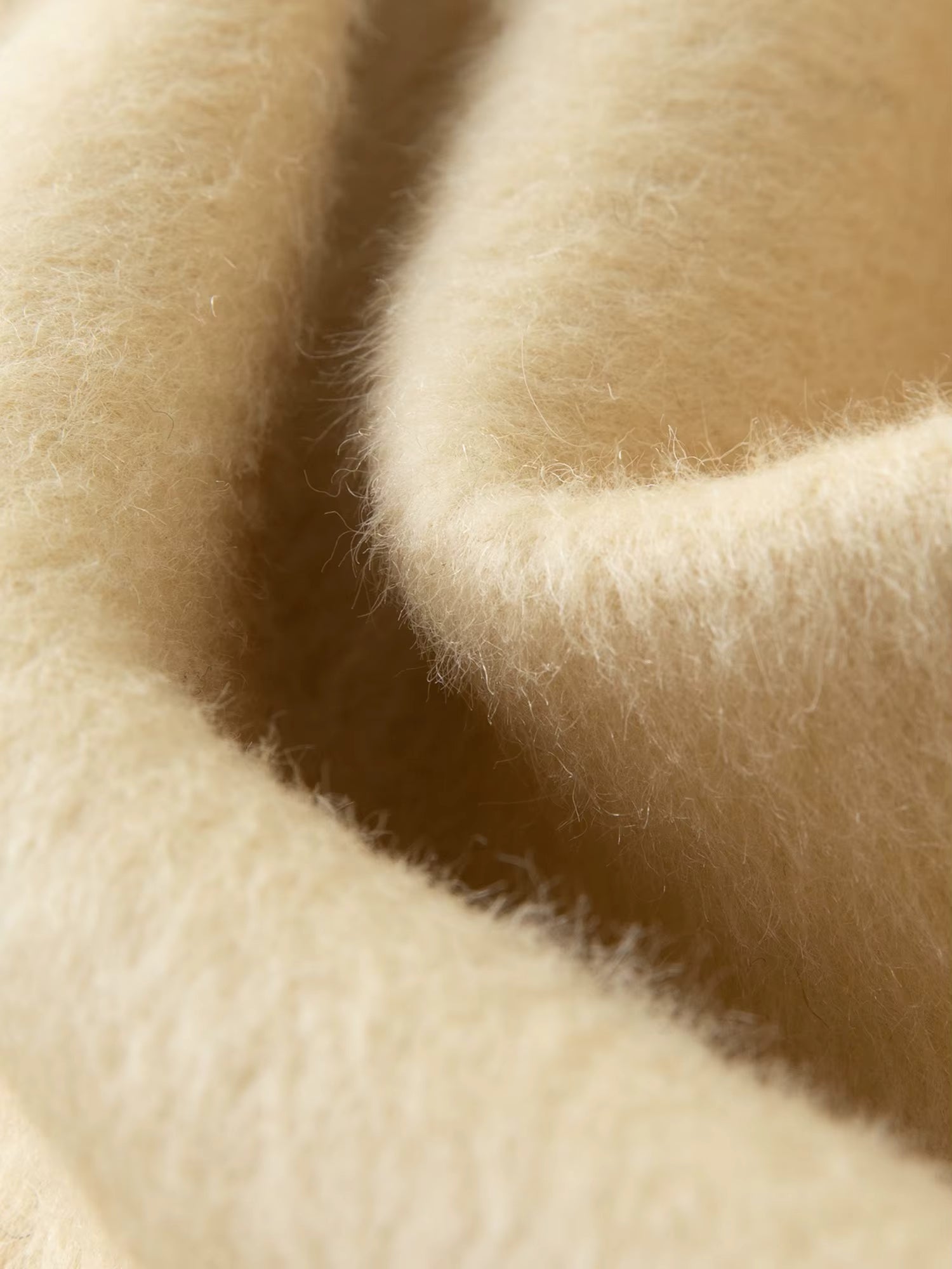 Sweet Yellow Round Neck Short Wool Woolen Coat Straight Cropped Coat Winter Simple Korean Style Girlish