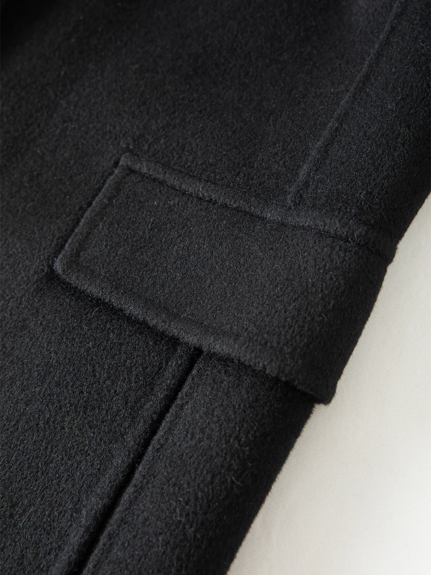 Women's Pure Wool Double Breasted Coat - Classic Mid-Length Winter Trench Warm Elegant Overcoat