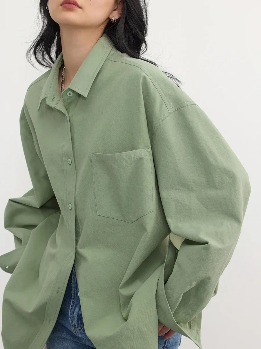 CHIC VEN Women's Shirts Casual Simple Loose Long-sleeved Tops Fashion Woman Blouse Office Lady Coat Spring Autumn Clothing 2023