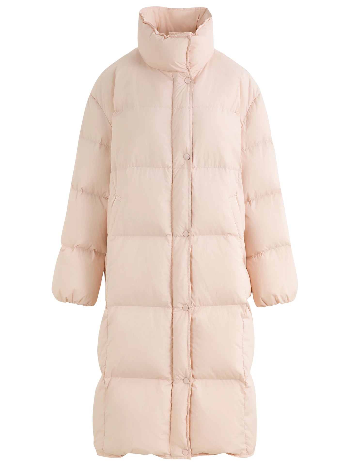 FSLE 211.4G Filling Amount Gentle Style Mid-length Down Coat For Women 2024 Winter New Arrival Solid Color Down Jacket 24FS14138