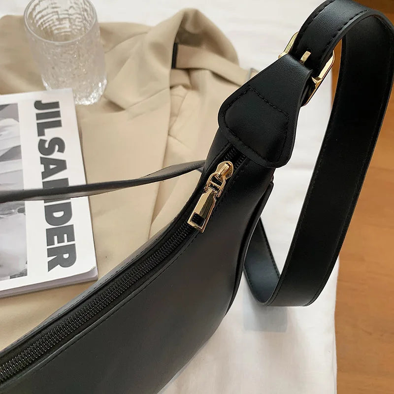 HOCODO Fashion Shoulder Bags For Women 2022 Casual Crossbody Bags For Women Pu Leather Solid Color Simple Handbags Women'S Bag