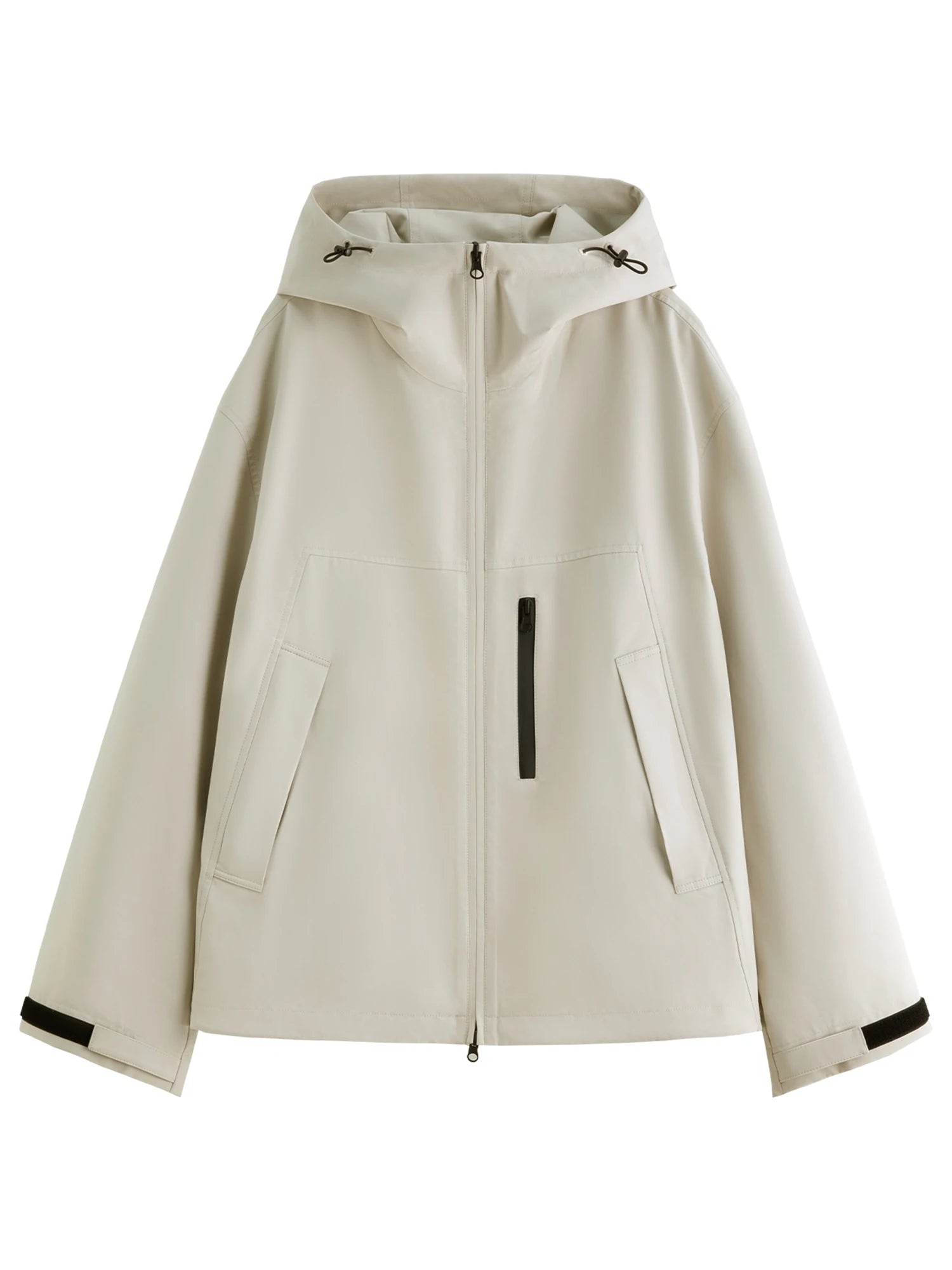 Plus Size Women Outdoor Roaming Triple Protection Windproof Short Jacket Stand-Up Collar Hood Autumn 2025 New Arrival
