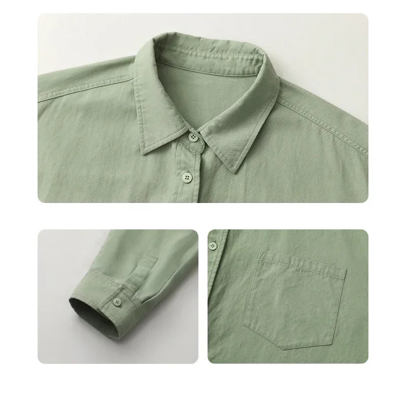CHIC VEN Women's Shirts Casual Simple Loose Long-sleeved Tops Fashion Woman Blouse Office Lady Coat Spring Autumn Clothing 2023