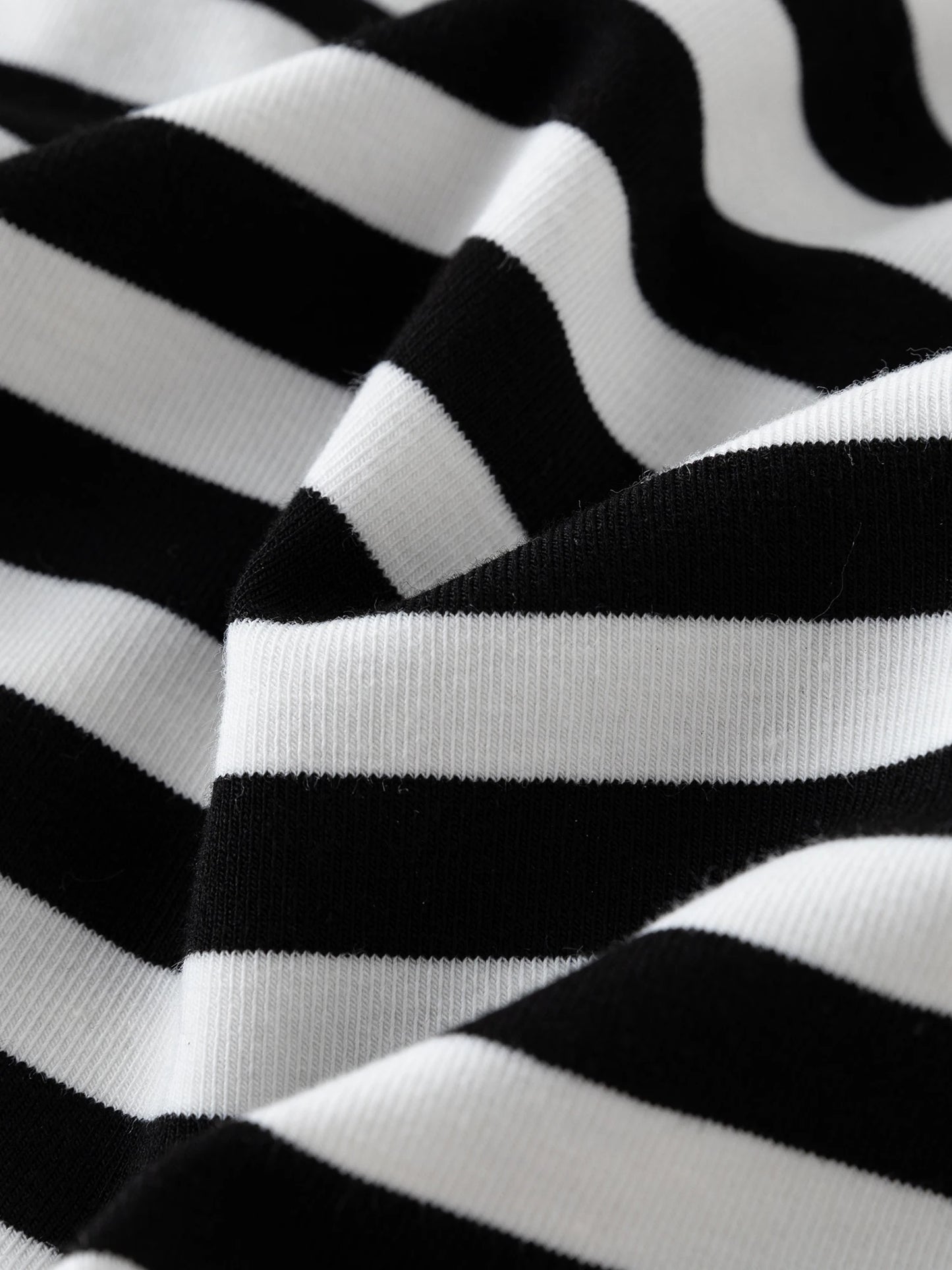 DUSHU Women Long Sleeve Tops Fake Two-pieces Pullover Top 2024 Autumn All-match Stripe T-shirt For Women 24DS83119