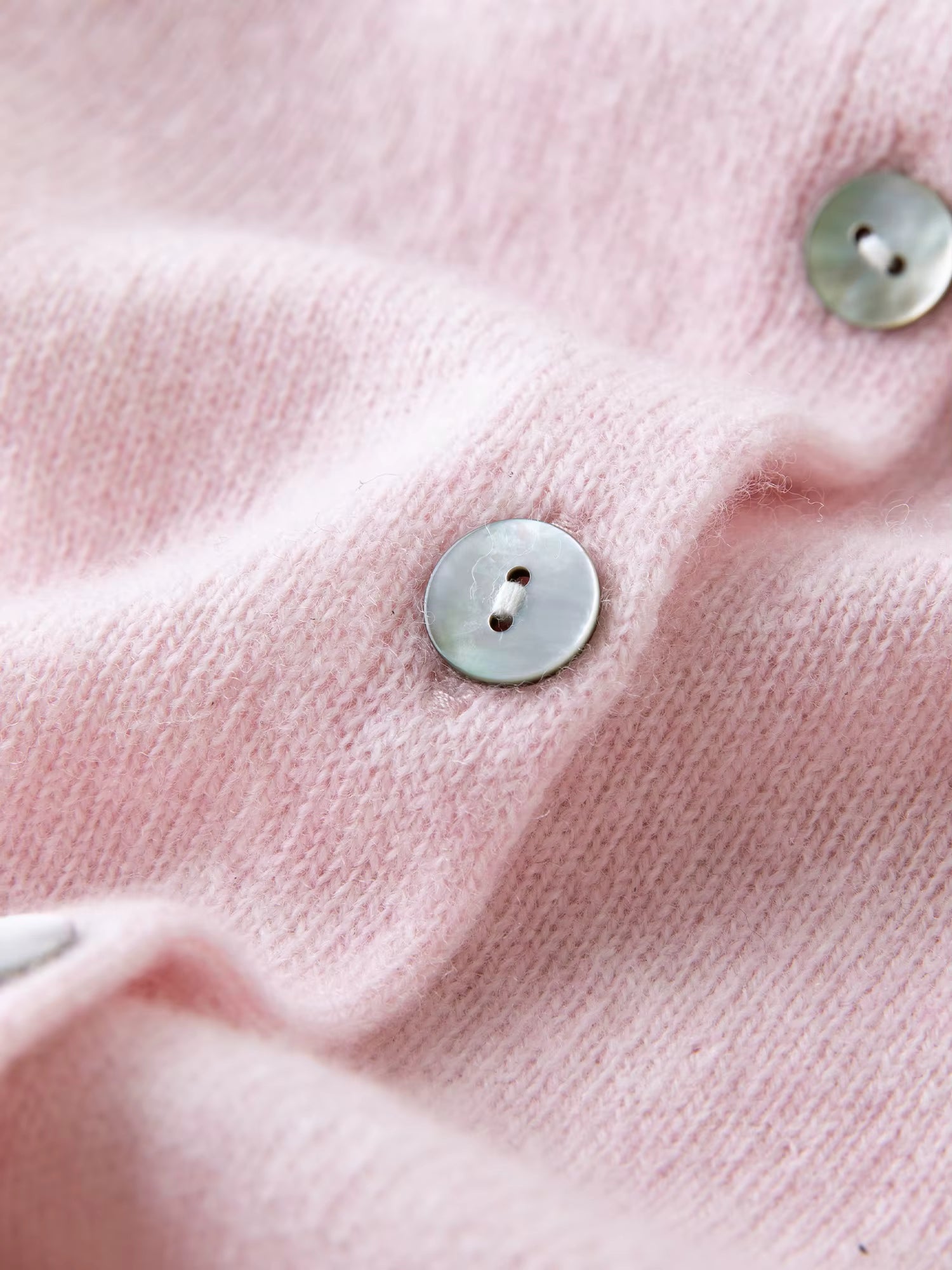 Cute Animal Pattern Embroidery Round Neck 100% Wool Slightly Oversized Knit Cardigan Long Sleeve Top