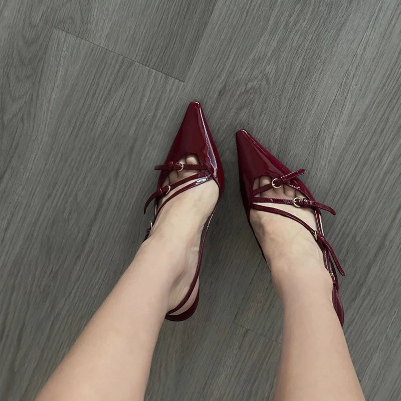 2024 Summer Sexy High Heels Women Sandals Shoes New Pointed Toe Party Shoes Fashion Outdoor Walking Pumps Mujer Zapatos