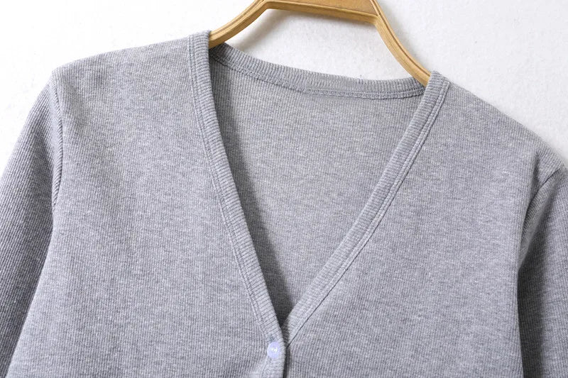 Slim Girls Bomb Knitted Short Blouses 2022 Autumn Fashion Ladies Sweet Shirts Streetwear Women Chic Tops Female Cute