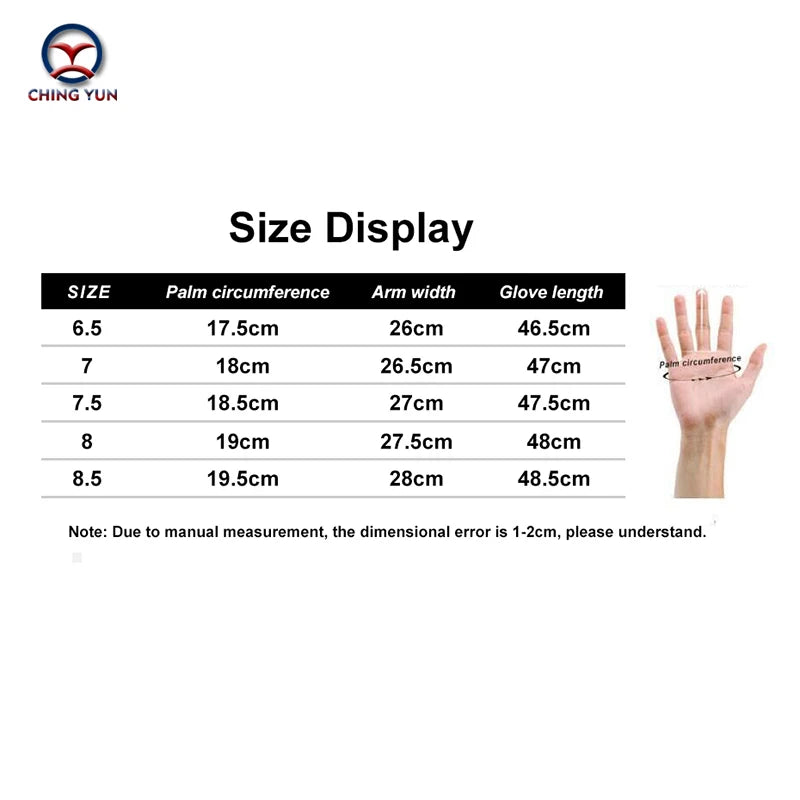 CHINGYUN 2024 Winter New Lady Fashion Sheepskin Leather Gloves Women Genuine Leather Mittens Female Long StyleArm Sleeve zp001