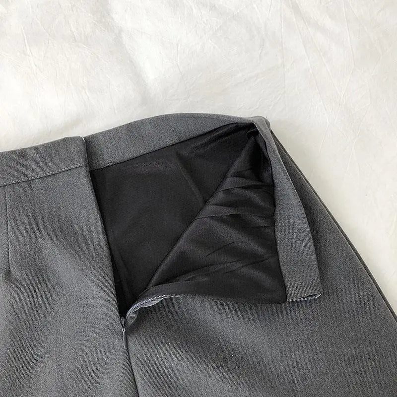 Women Tailored A-line Korean Style Mini Skirt