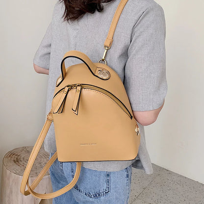 Small Schoolbag Women's Backpack 2020 Luxury Brand Designed Solid Female Rucksack Back Shoulder Bag Mochila Bags Wholesale