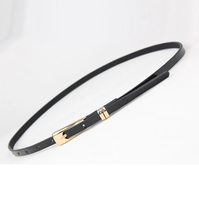 Fashoin Exquisite Ladies Women Solid Color Candy Colors Leather Belts Bow Skinny Thin Dress Waist Belt Waistband CC7243