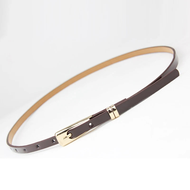 Fashoin Exquisite Ladies Women Solid Color Candy Colors Leather Belts Bow Skinny Thin Dress Waist Belt Waistband CC7243