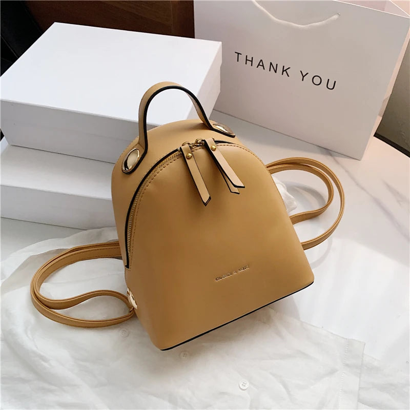 Small Schoolbag Women's Backpack 2020 Luxury Brand Designed Solid Female Rucksack Back Shoulder Bag Mochila Bags Wholesale