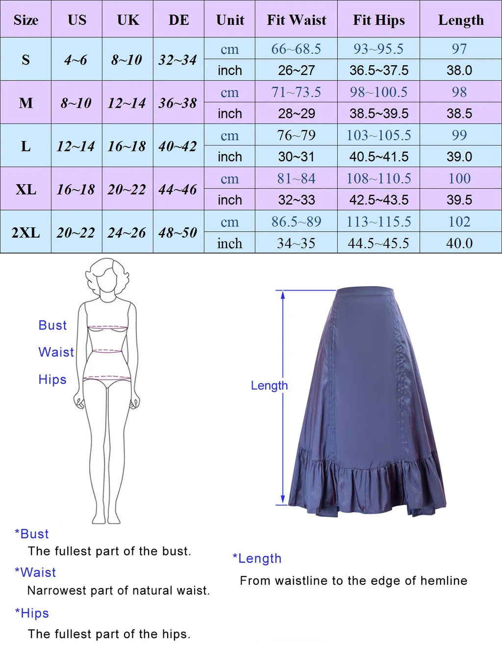 Scarlet Darkness Women's Gothic Steampunk Skirt Victorian High-Low Bustle Skirt Gothic Bustle Skirt Renaissance Costume  A20