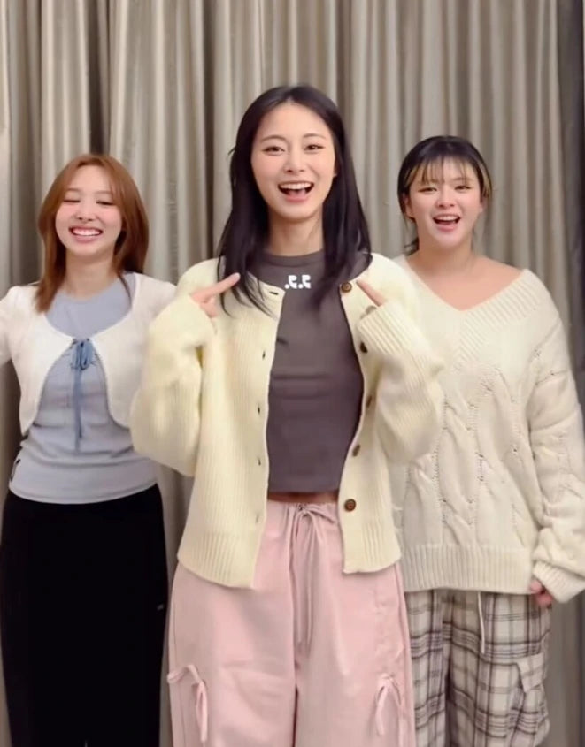 QWEEK Y2k Baggy Cargo Pants Woman America Style Casual Coquette Pink Bow Trousers Streetwear Summer 2024 Thin Wide Pantalones