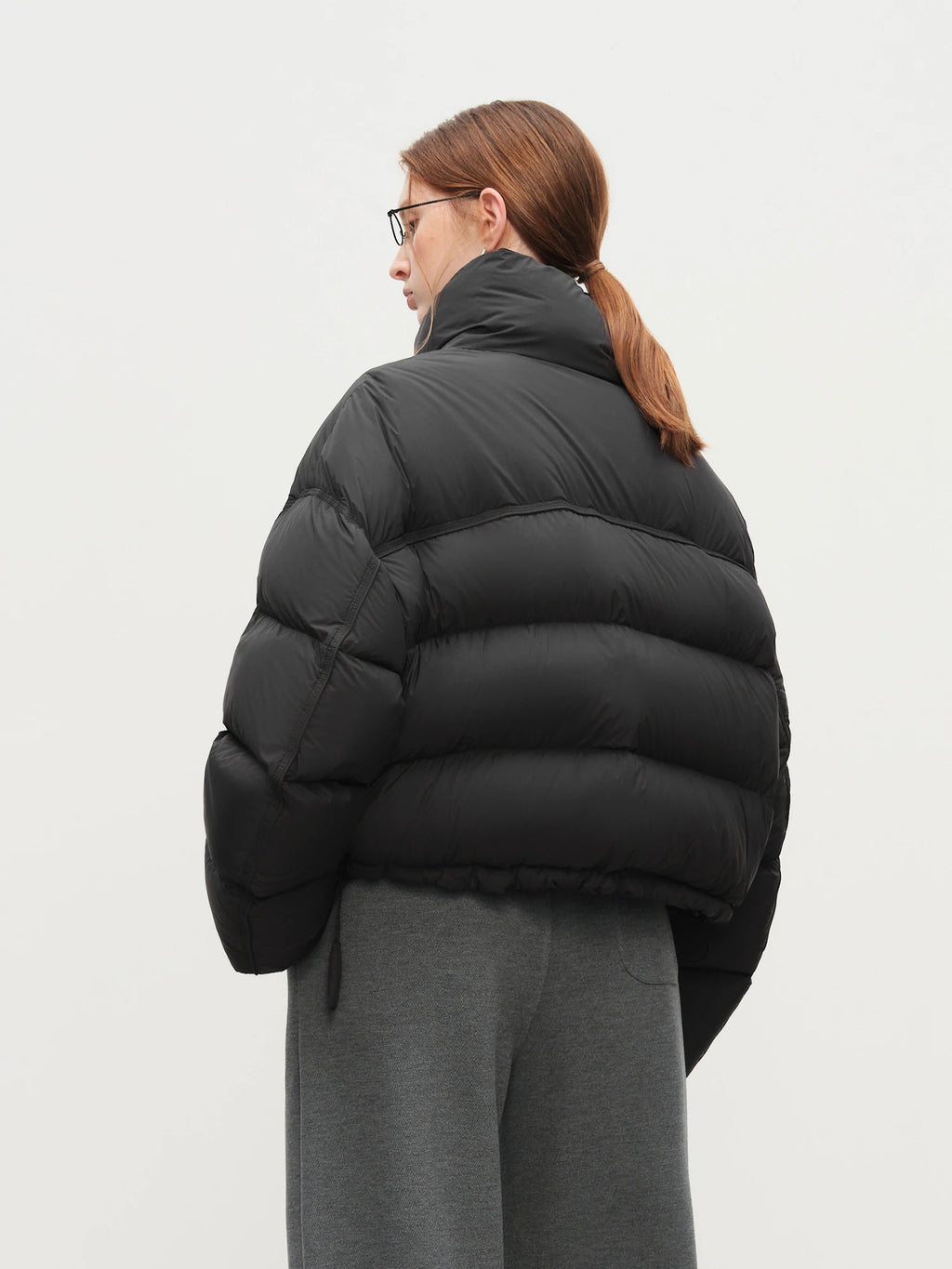 Winter 2025 Women Cloud-Like Puffer Coat - Stand Collar Short Down Jacket Lazy Chic Style Glossy Finish for Casual Comfort