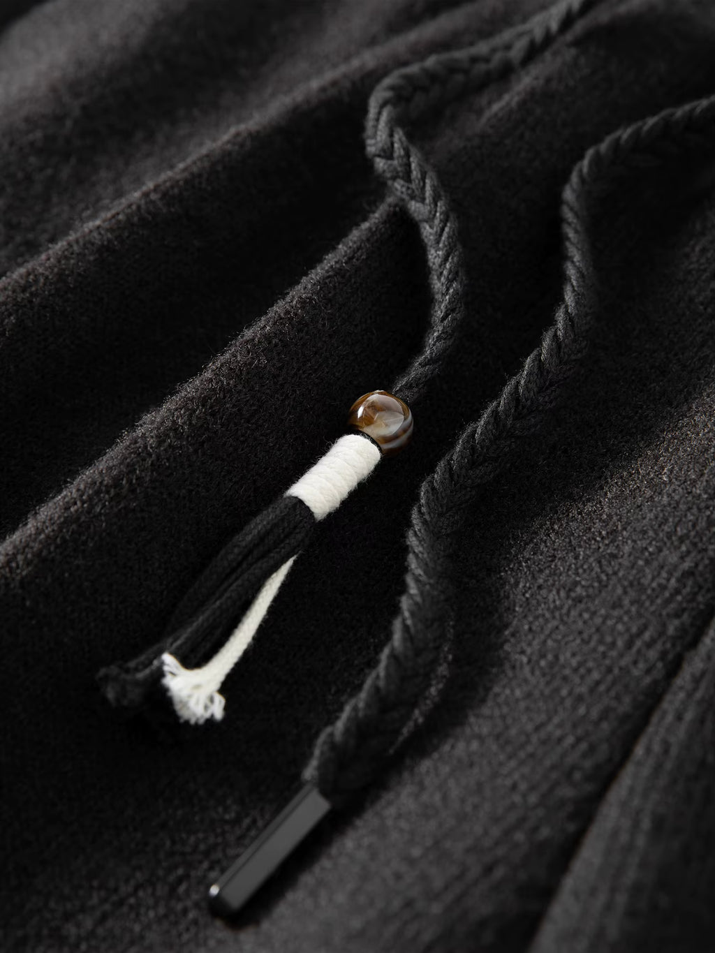 Elegant Wool Rice Dumpling Pants with Elastic Waist Drawstring Straight Cut Casual Winter Pants for Women 2025 New Arrival