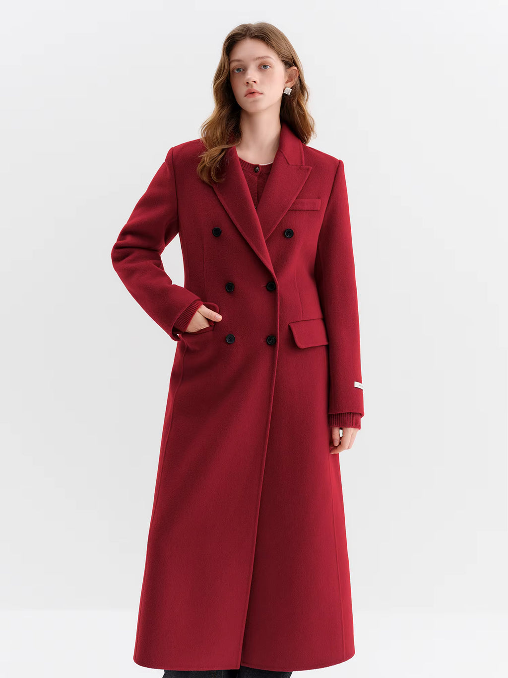 Women Tailored Coat with Double-Faced Tweed Oversized Flattering Silhouette Premium Wool Outerwear 2025 Winter New Arrival