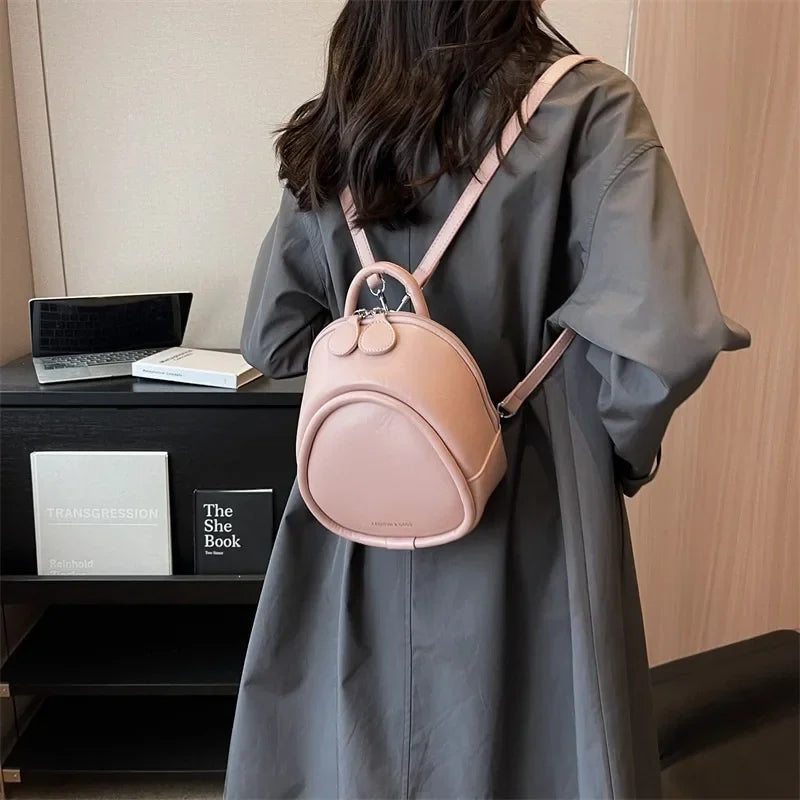 Light Luxury Solid Thread Fashion Pu Backpacks 2024 High Quality Zipper High Capacity Versatile Women's Bag Bolsas Para Mujeres