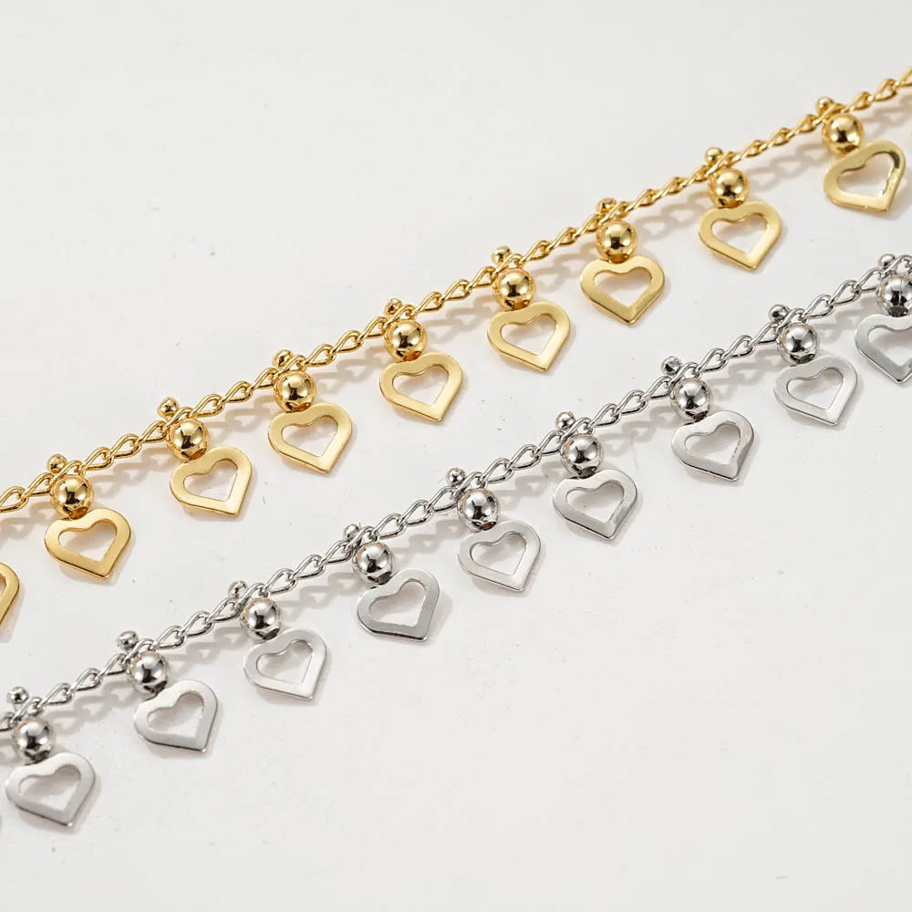 Hot Sale Gift 2023 Vintage Simple Hollow Heart Ladies Anklet Fashion Trend Ladies Summer Beach Play Ladies Jewellery