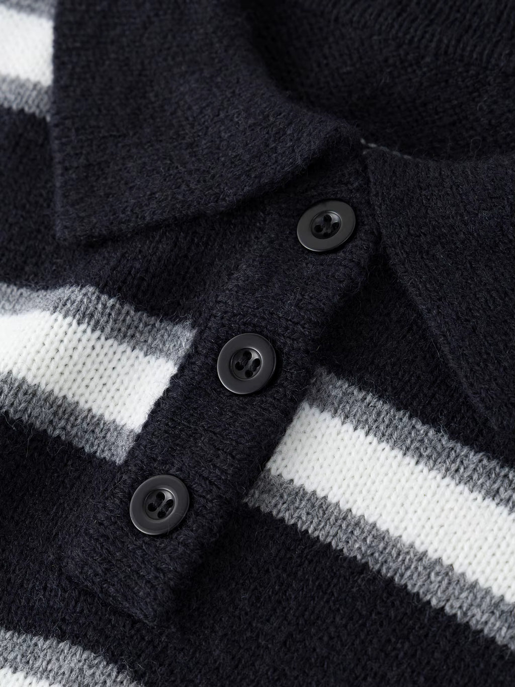 Casual Contrast Color Striped Turn Down Collar Sweater Women Loose 2025 Winter New Retro Sweater Soft Cozy Homewear