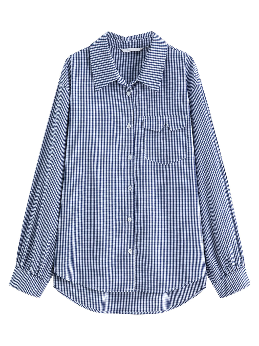 FSLE Blue Plaid Shirt Skirt Set For Women 2025 Autumn New Arrival Long-sleeved Lace Chic Blouse Y2K Skirt