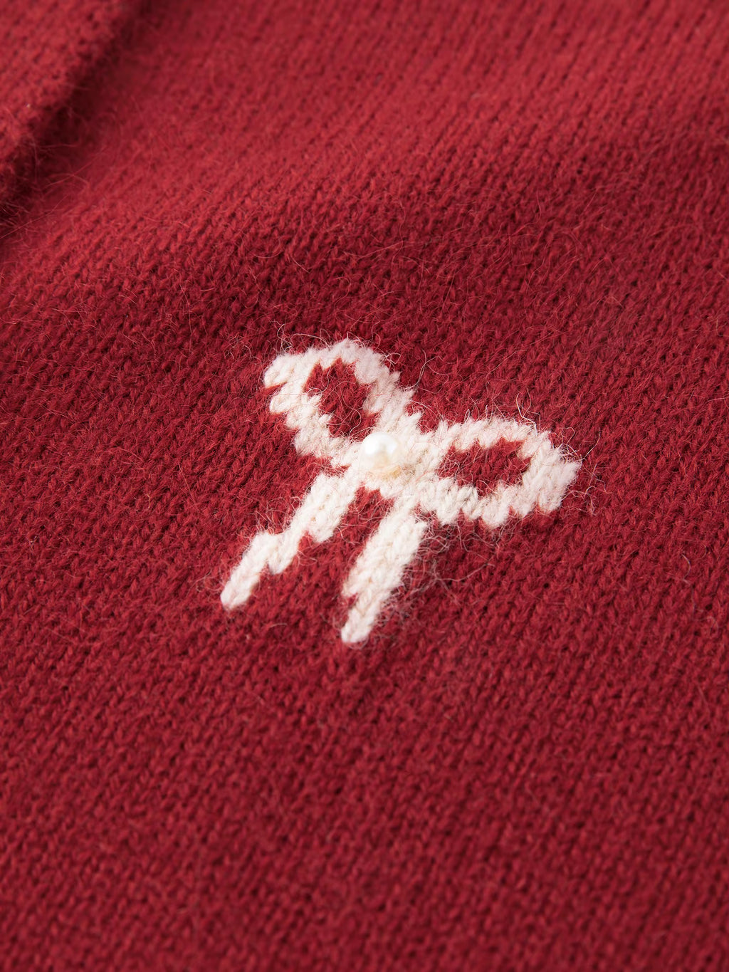 2025 Women's Red Christmas Block Embroidered Round Neck Vintage Knit Sweater Coat Cozy Holiday Party Pullover Casual Fit