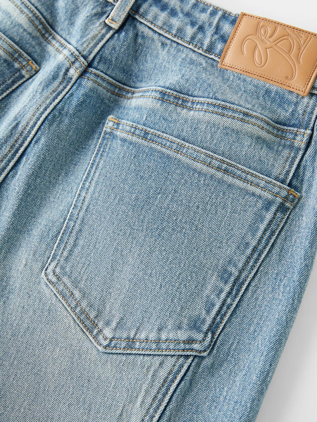 FSLE Retro Raw Denim High-waist Straight-leg Jeans Women's 2025 Early Autumn New 3D Cut Slimming Jeans