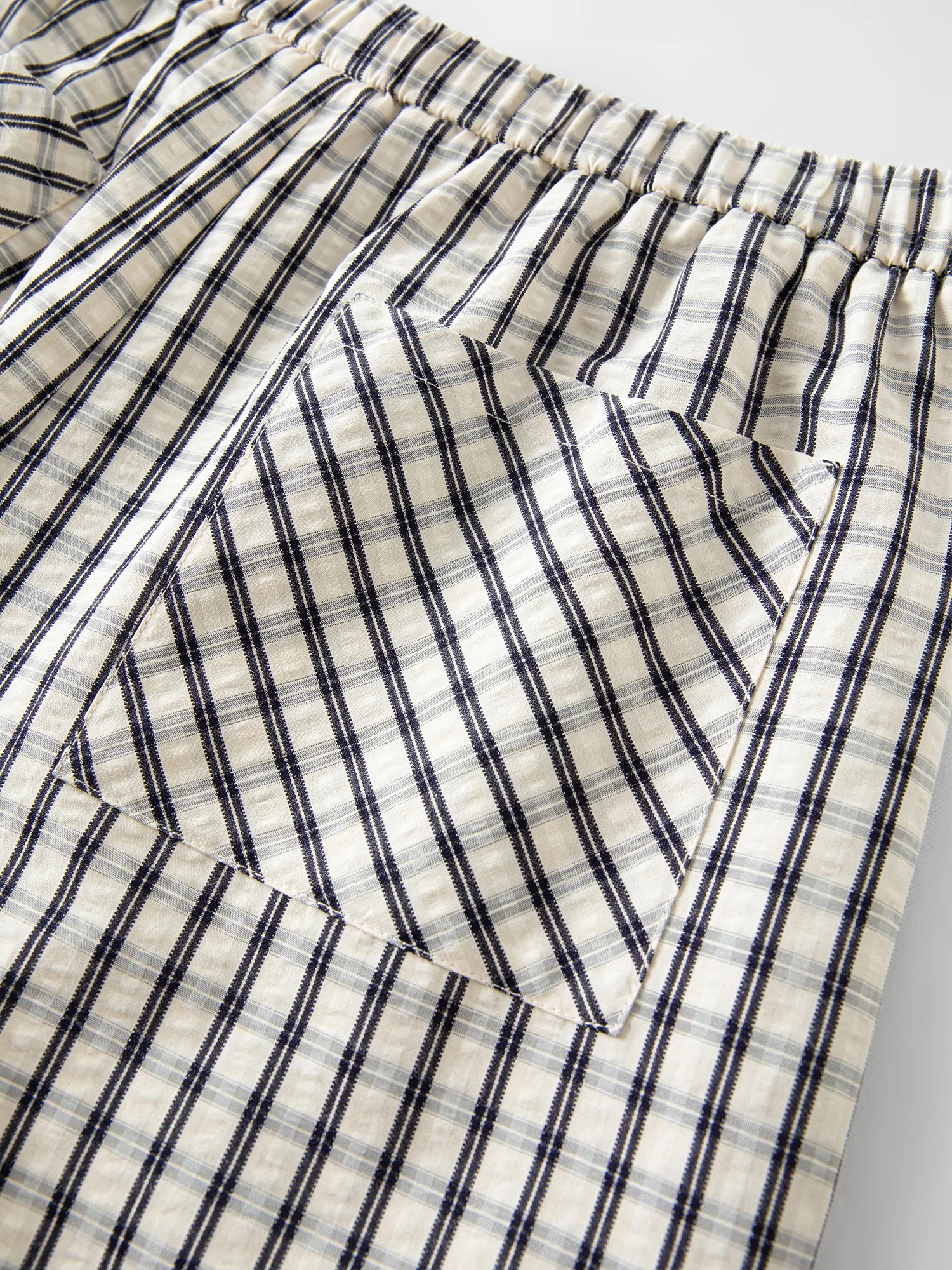 FSLE 2025 Summer Textured Relaxed Pants - Fluid Hem Midi Length Resort to Office Casual Trousers