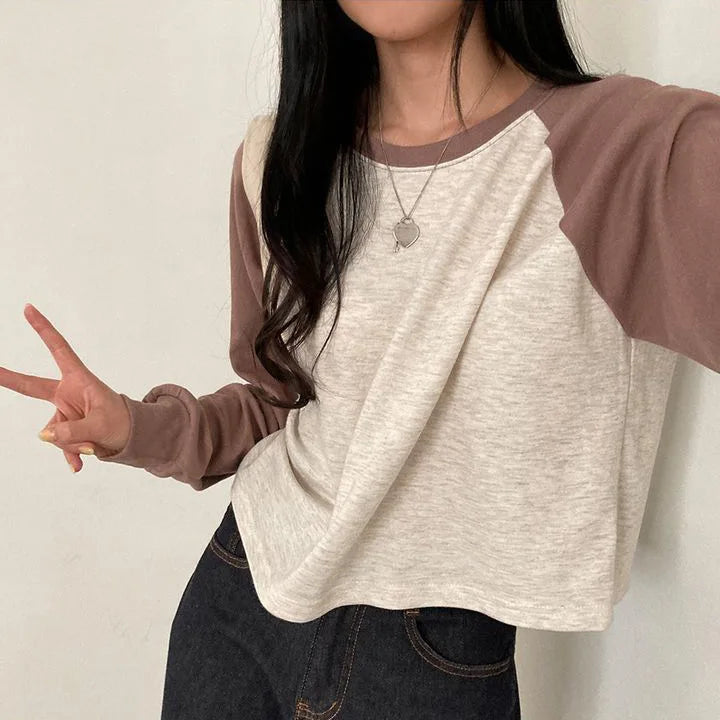 S-3xl T-shirts Women Spring Cotton Korean Version Patchwork Tops Long Sleeve Sweet Loose Korean Style Leisure All-match Students