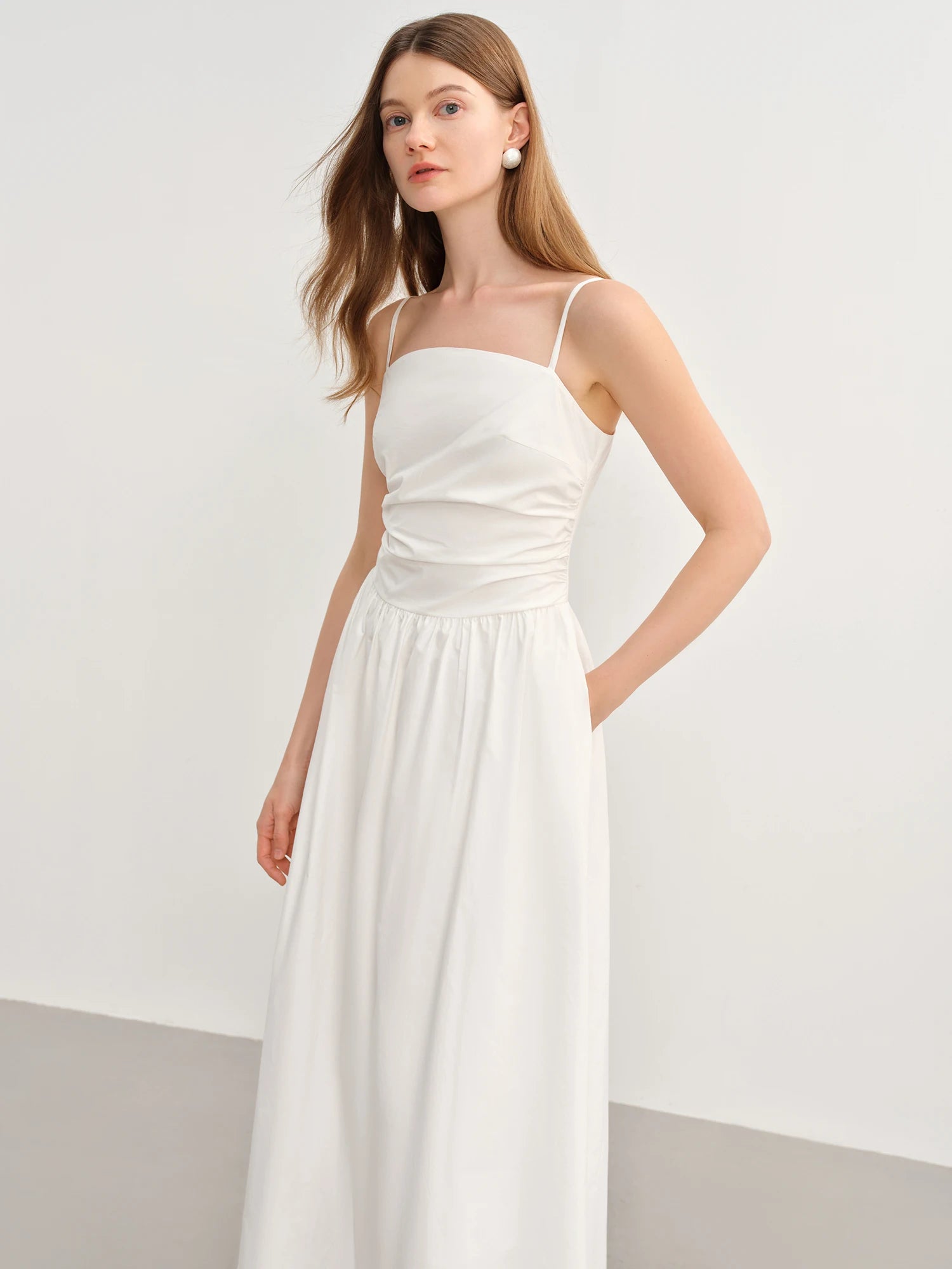 DUSHU Plus Size Women French Vintage Chic Dress 2025 Summer New Arrival Waist Flattering Strapless Dress