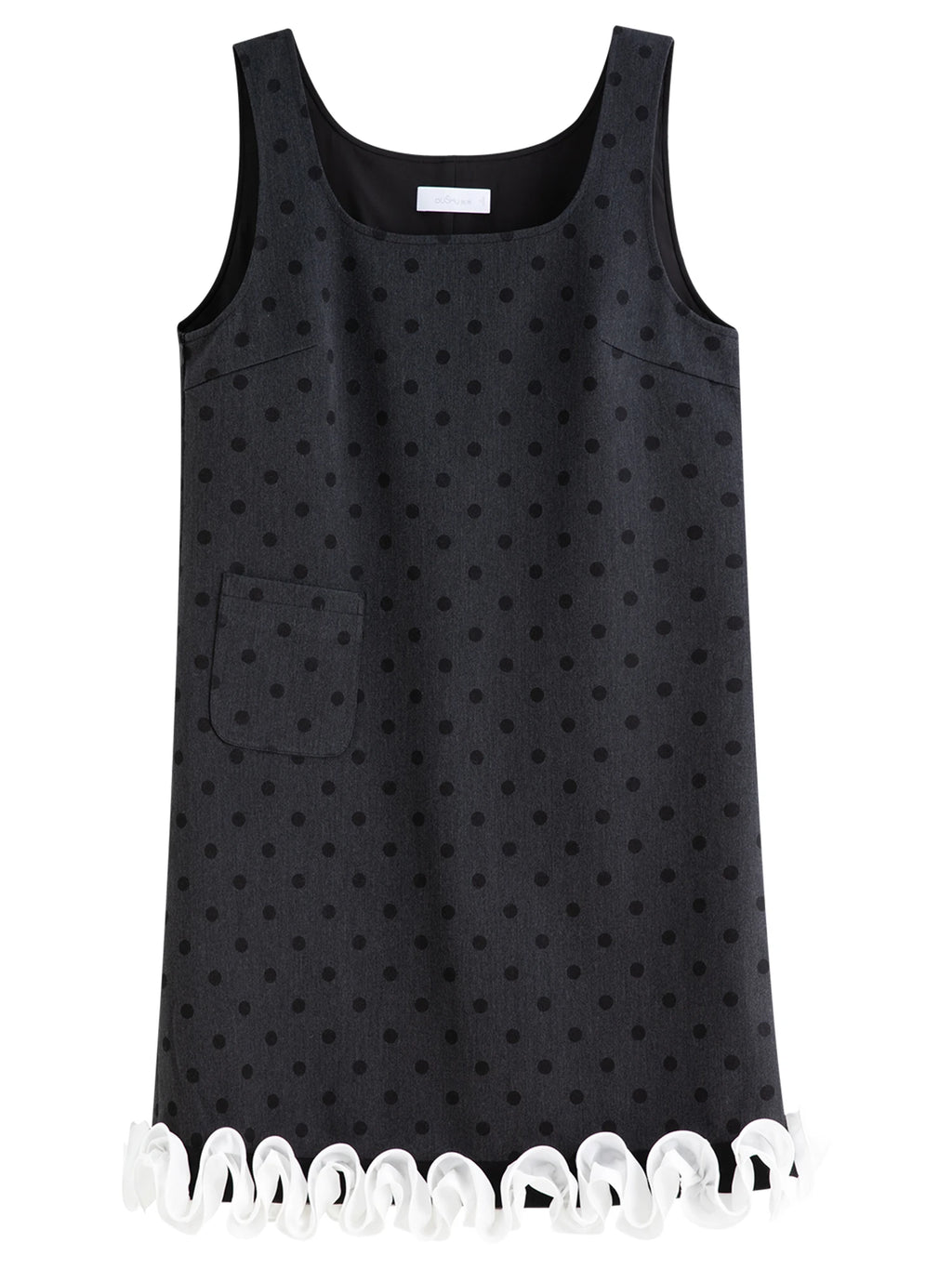 Polka Dot Print Contrast Color Lace Trim Sleeveless Dress Women 2025 Winter New Arrival Casual Party Wear Vest Dress