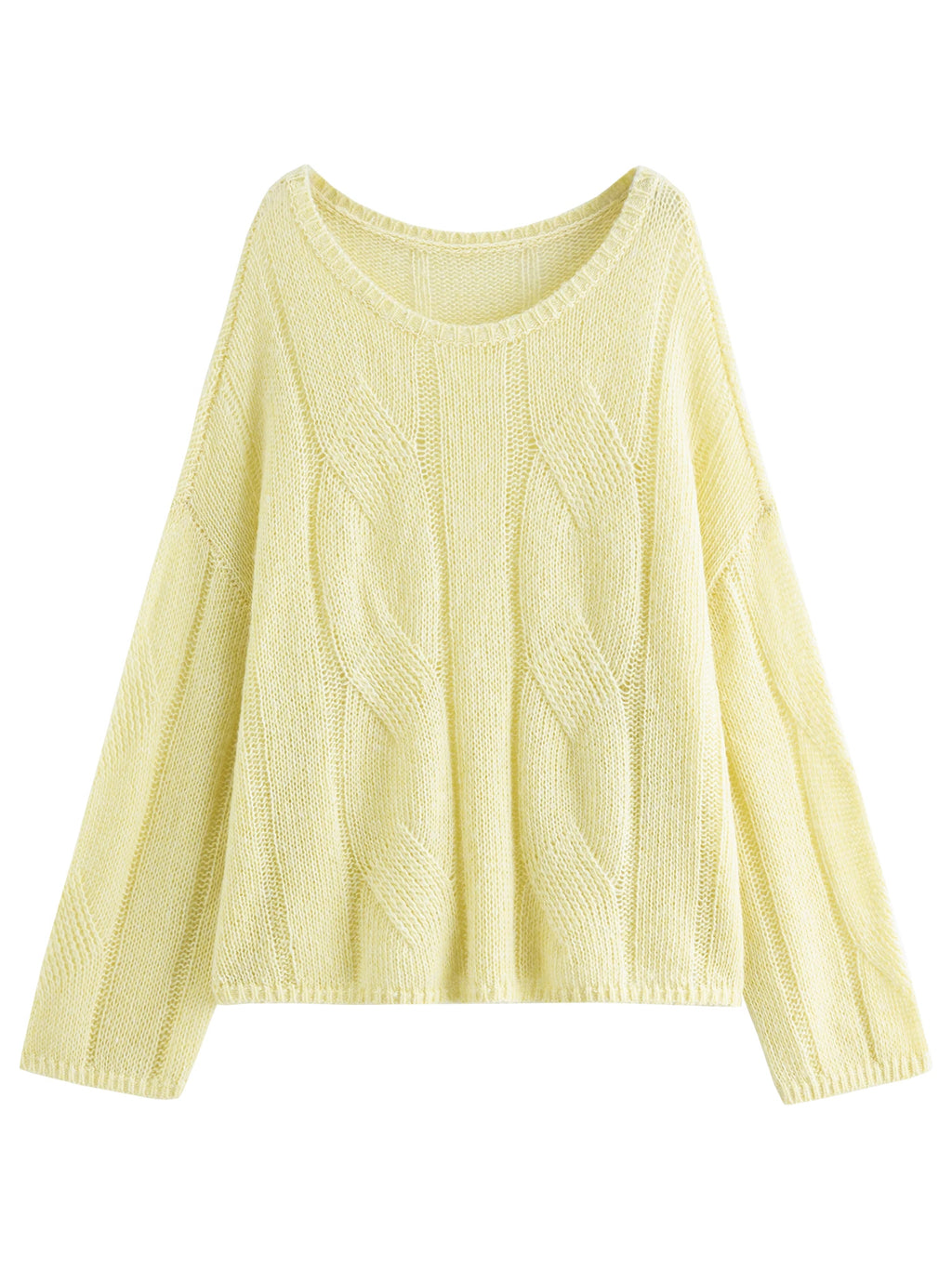 FSLE Alpaca French Lazy Cable Knit Sweater 2025 Autumn New Loose Pullover Sweater