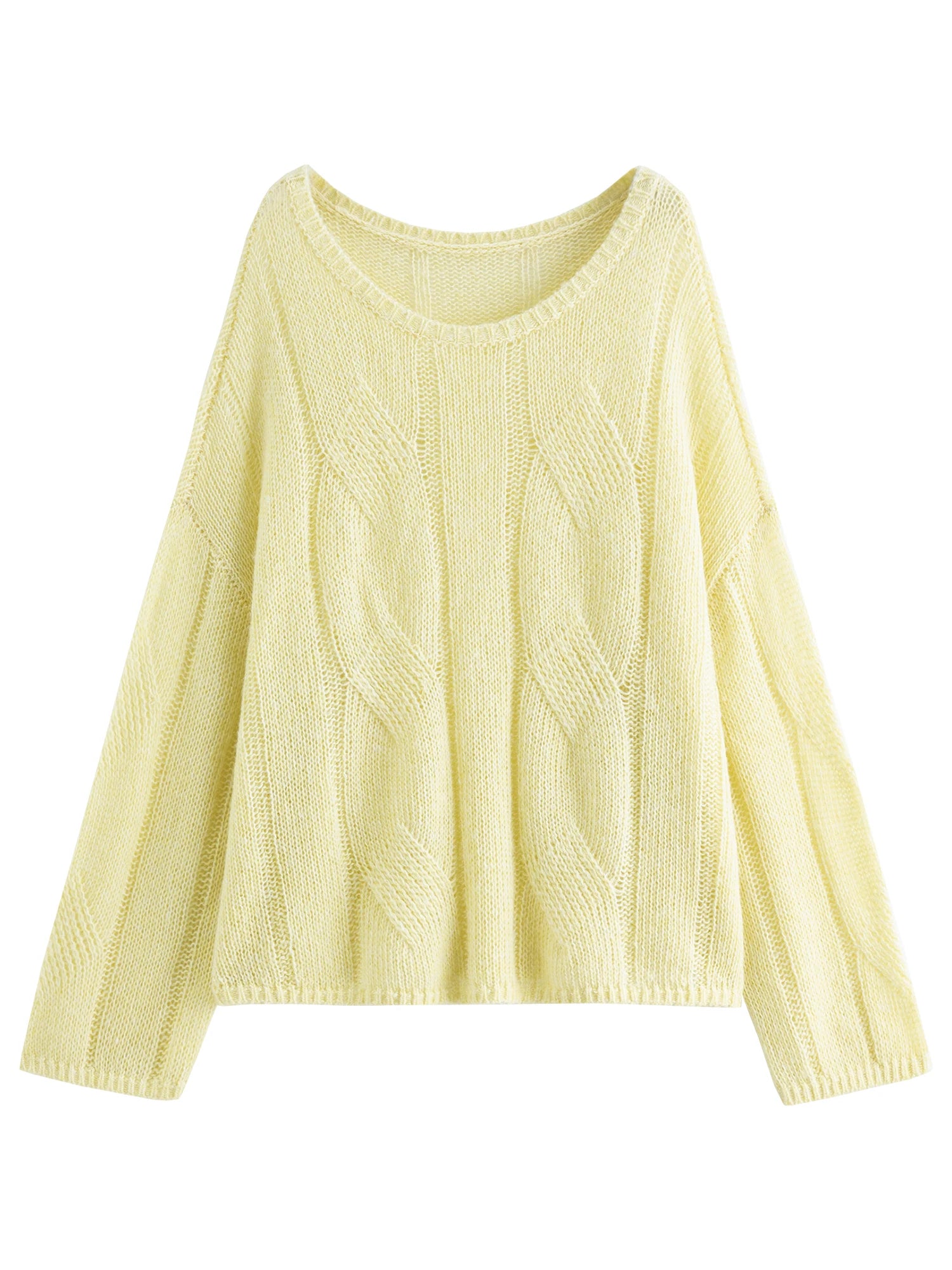 FSLE Alpaca French Lazy Cable Knit Sweater 2025 Autumn New Loose Pullover Sweater