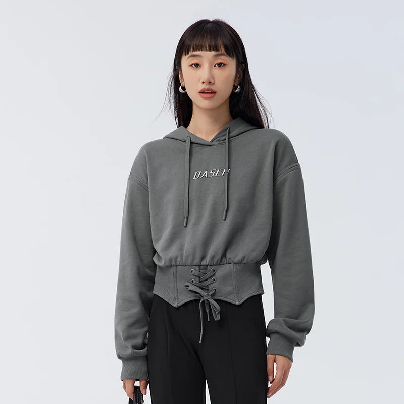 Semir 2023 Women Sweater Spring New Short Fishbone Waist Loose Top Sweet  Cool Off-the-shoulder Sweater for Women