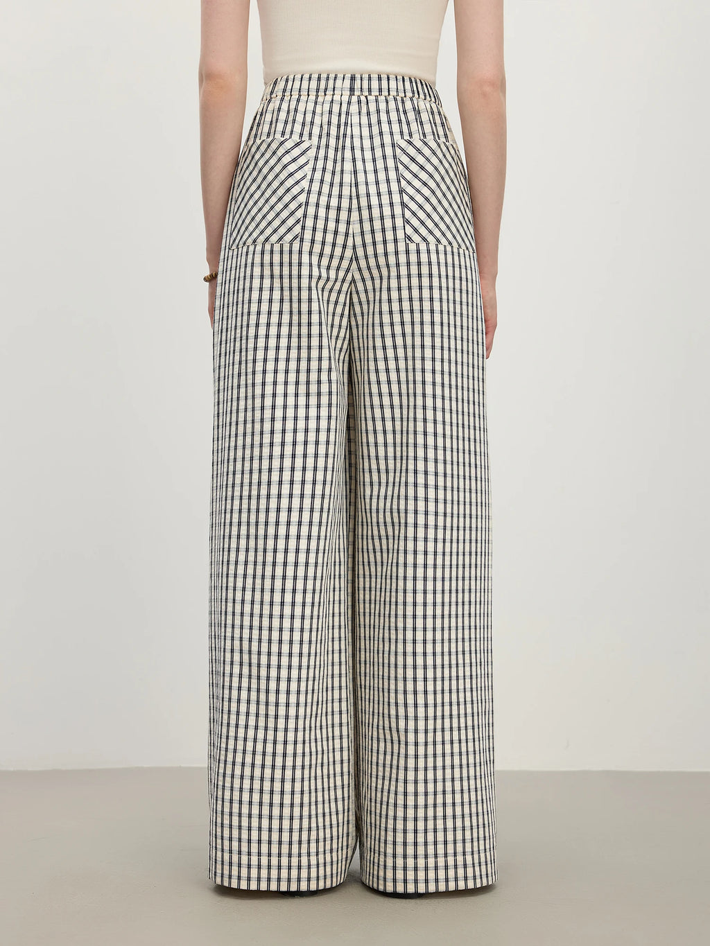 FSLE 2025 Summer Textured Relaxed Pants - Fluid Hem Midi Length Resort to Office Casual Trousers