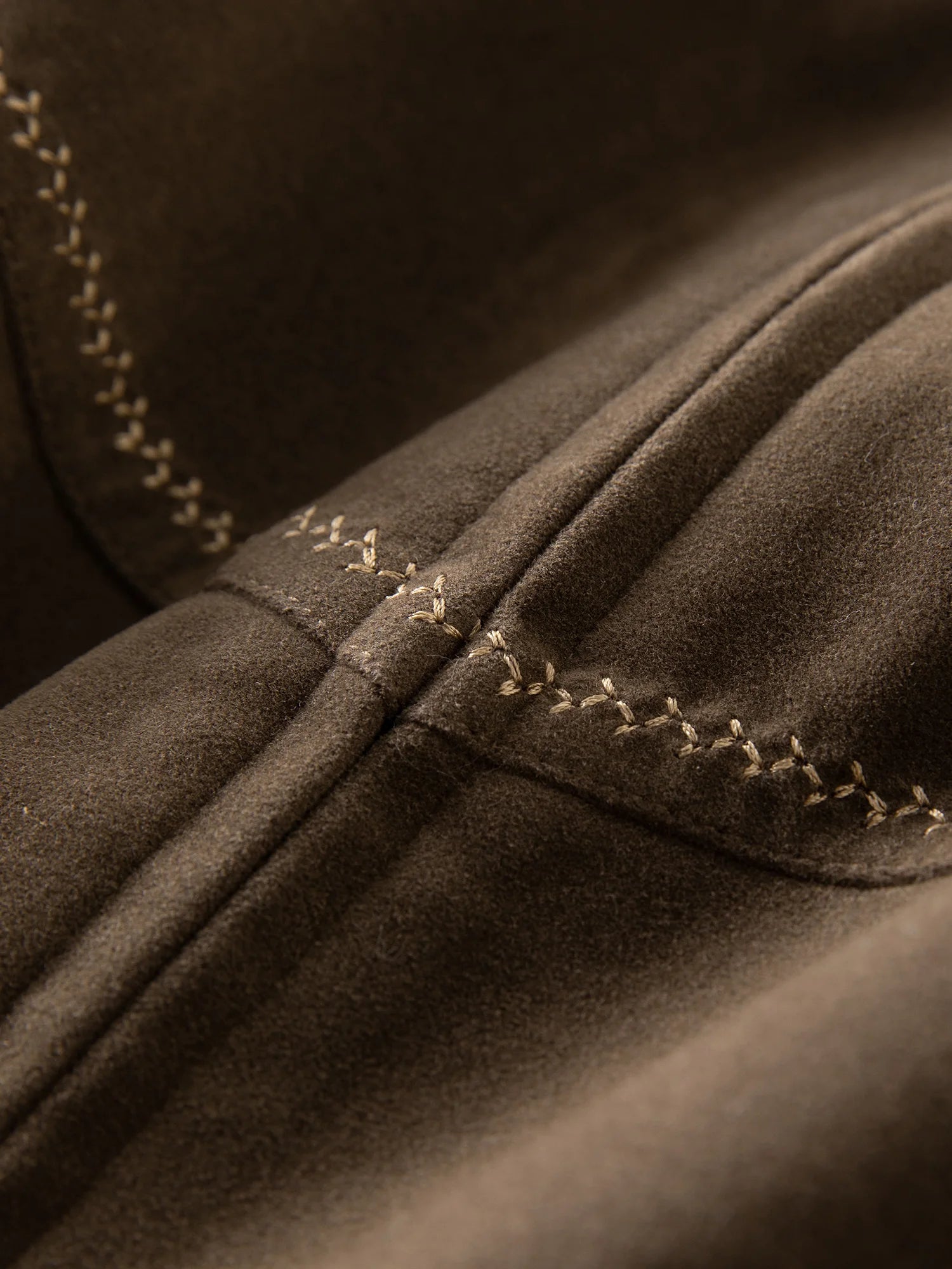 FSLE【Premium Series】2025 Women's Faux Suede Embroidered Jacket - Retro Inspired Stand Collar Short Coat Casual Office