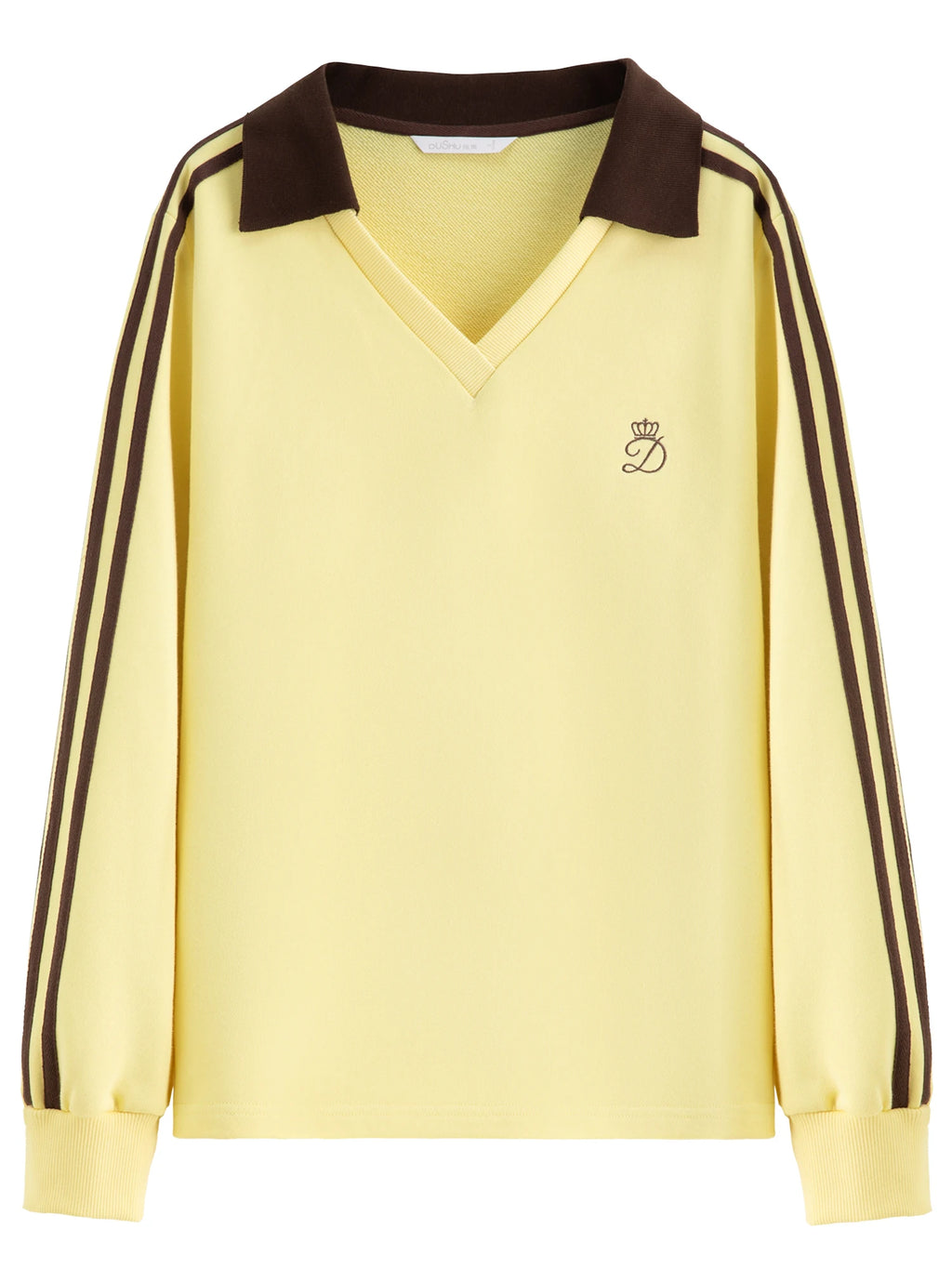 DUSHU Plus Size Women's [Banana Milk] American Retro Hoodie Spring Autumn New Arrival 2025 Casual Versatile Top Hoodies