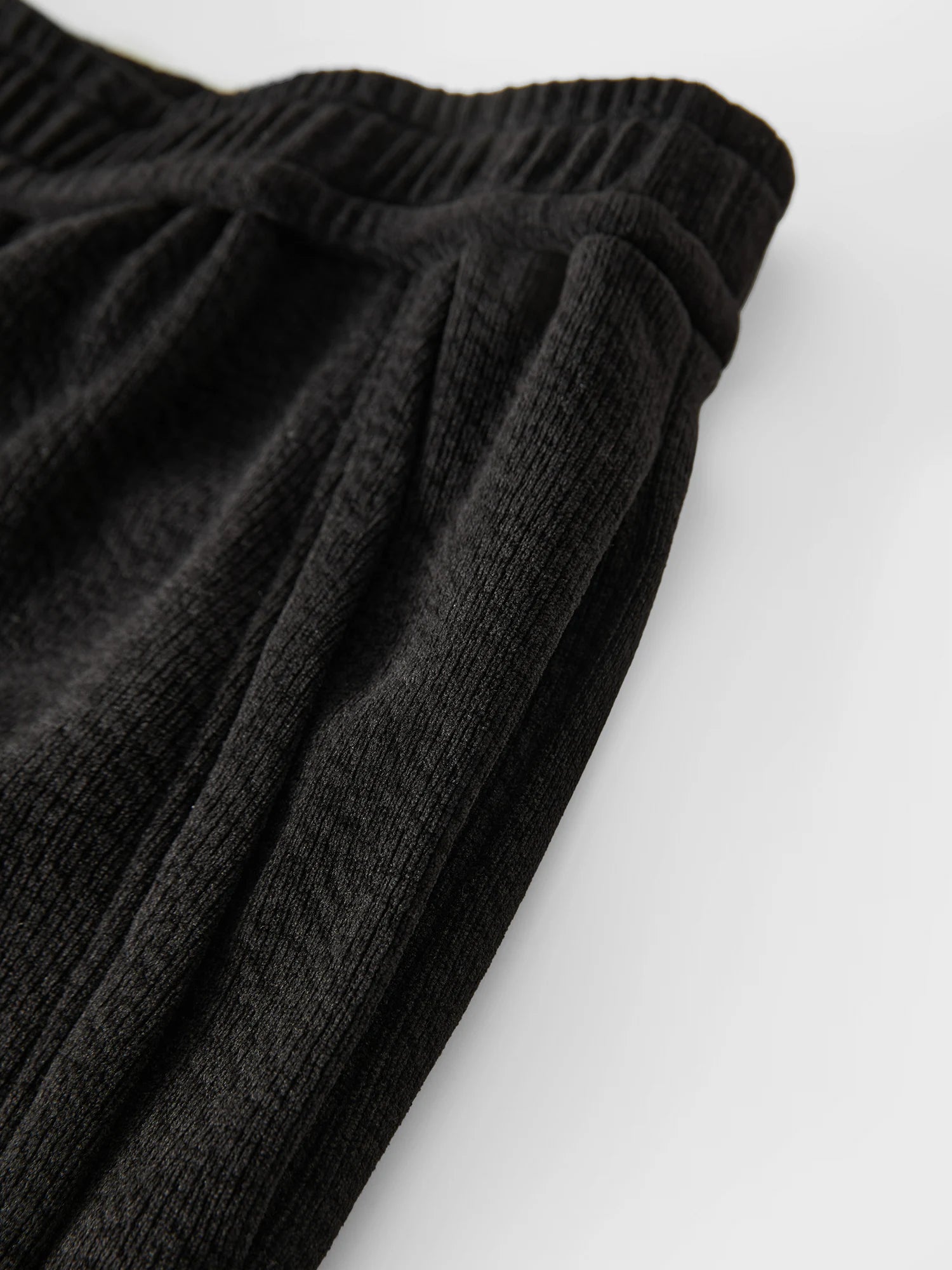 FSLE Women Black Thicken Long Trousers High Elastic Waist Female Knitted Straight Casual Style Pants Simple 700G Pant 24FS14701