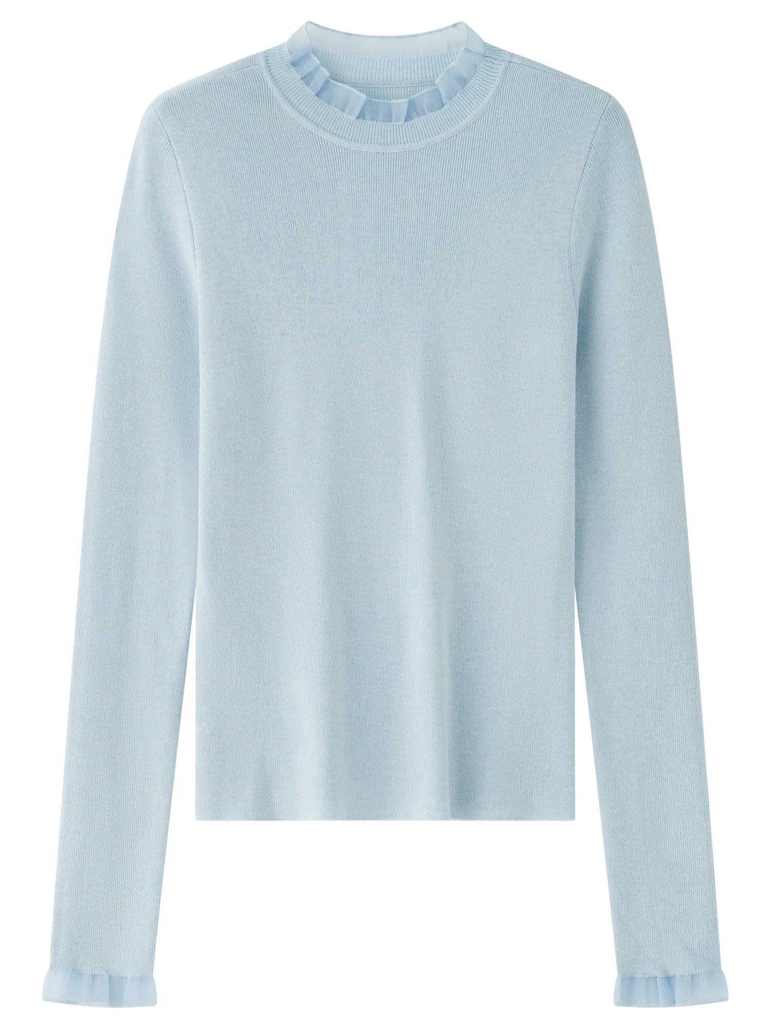 FSLE【3 Colors】Women Slim Pullover Sweaters Lace Patchwork Design Female Beige Winter Long Sleeve Women Sweater Top 24FS14088