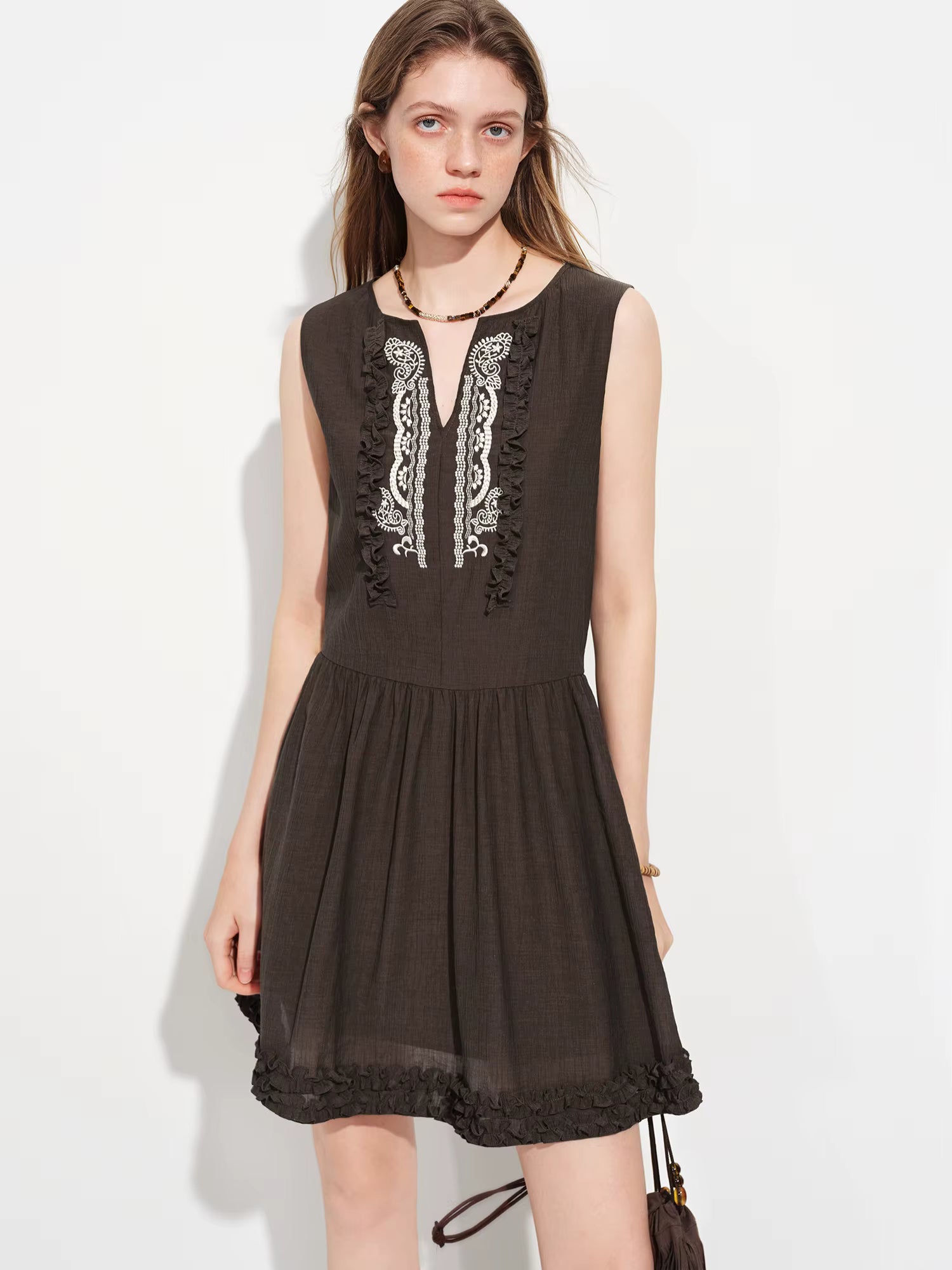 2026 Spring Sleeveless V Neck Paisley Print A-Line Dress Two Convertible Midi/Maxi Dress for Vacation Y2K Coastal Style