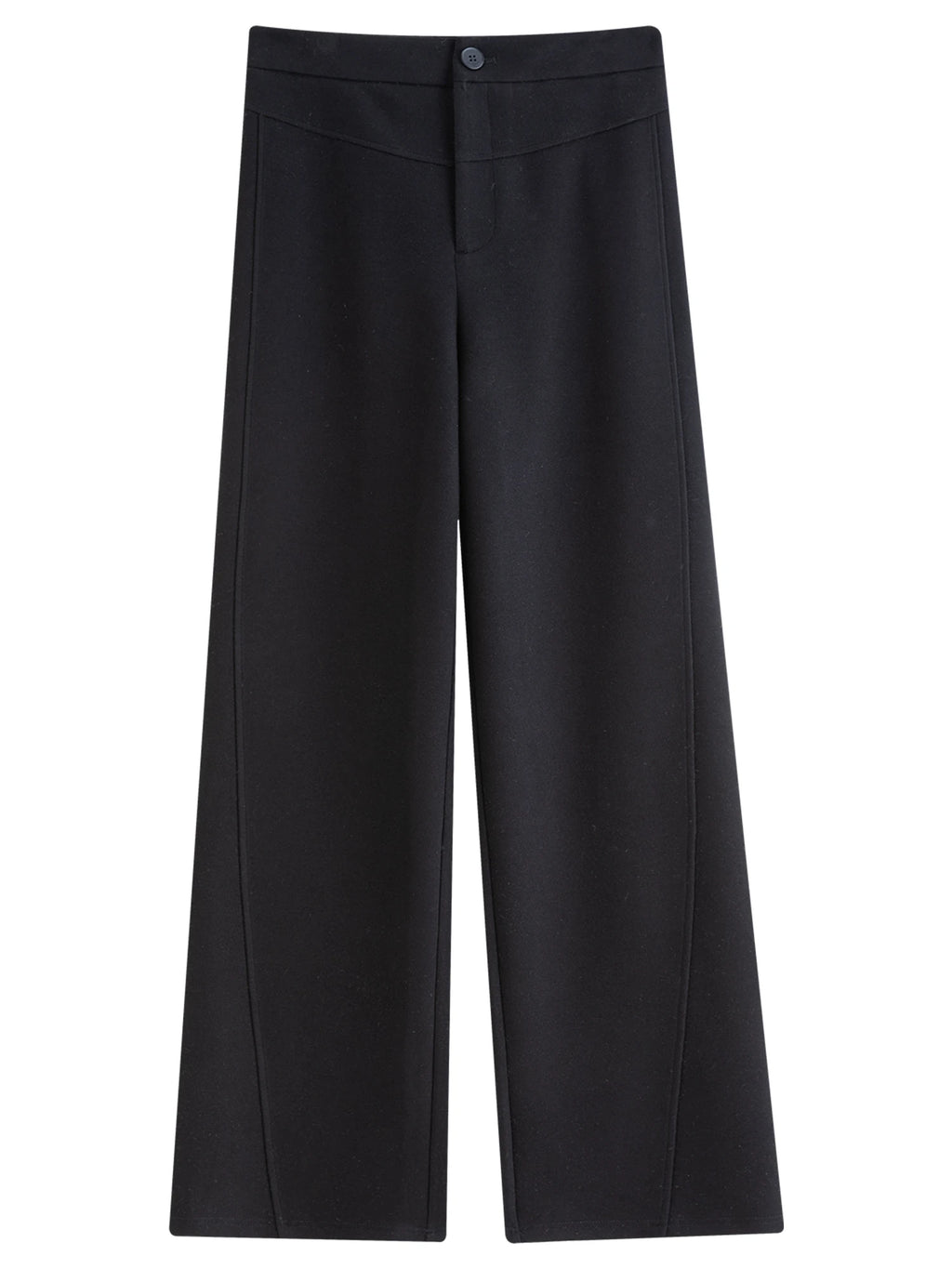 Straight High Waist Slim Fit Casual Pants Women Wool Warm Winter Leisure Basics All-match Simple Commuting