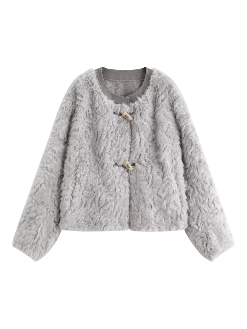 Premium Series】Faux Wool Embossed Suede Patchwork Short Jacket for Women 2025 Winter New Arrival College-Style Outerwear