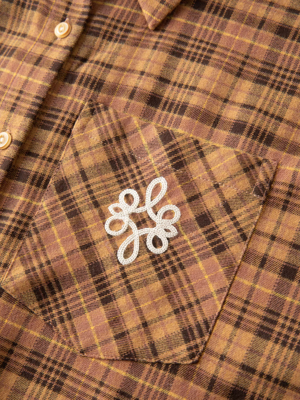 Brushed Plaid Shirt Women's Winter 2025 New Long Sleeve Plaid Retro Embroidery Shirt Classic Leisure Loose Tops