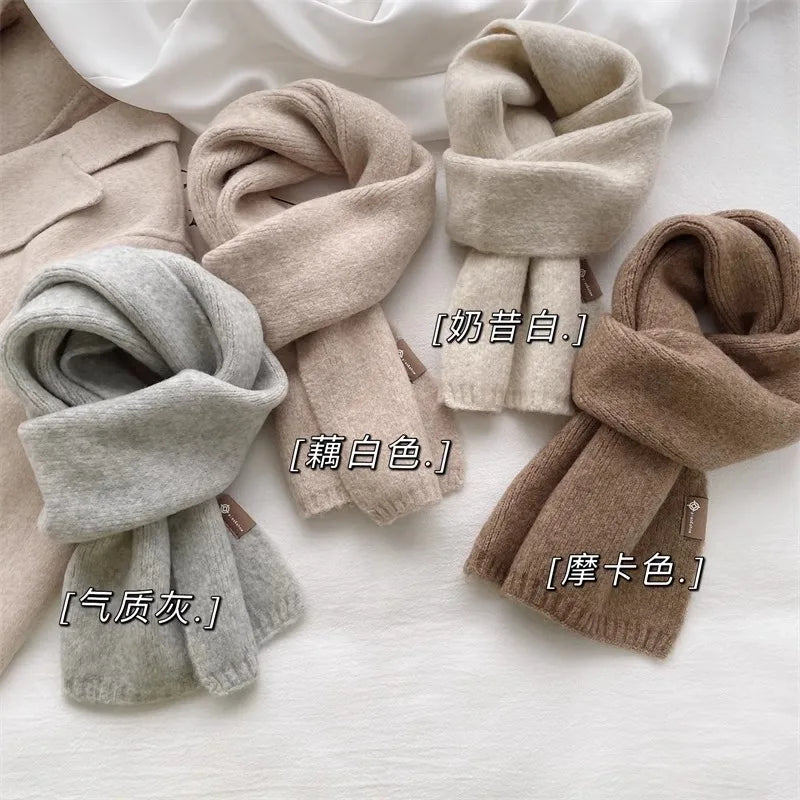 2024 Ladies Cashmere Scarf Women Winter Luxury Solid Color Shawl And Wraps Female Warm Thick Wool Neckerchief Blanket Pashmina